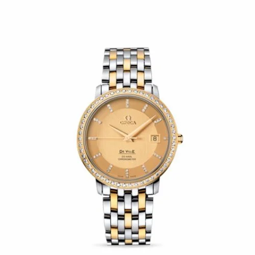 Omega De Ville Prestige Co-Axial 36.5 Stainless Steel / Yellow Gold / Diamond / Bracelet 413.25.37.20.58.001 (41325372058001)
